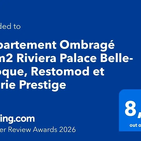 Appartamento Ombragé 44m2 Riviera Palace Belle-epoque, Restomod Et Literie Prestige